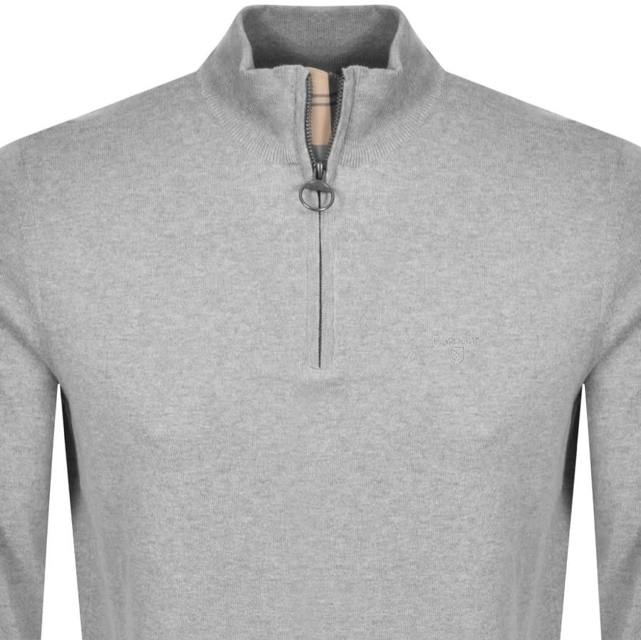 Alternative Image for ProductBarbour Half Zip Knit Jumper Grey2